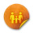 Orange sticker badges 068